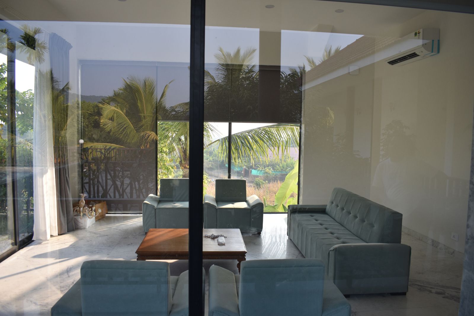 Spacious luxury living area at The Nature Alibag