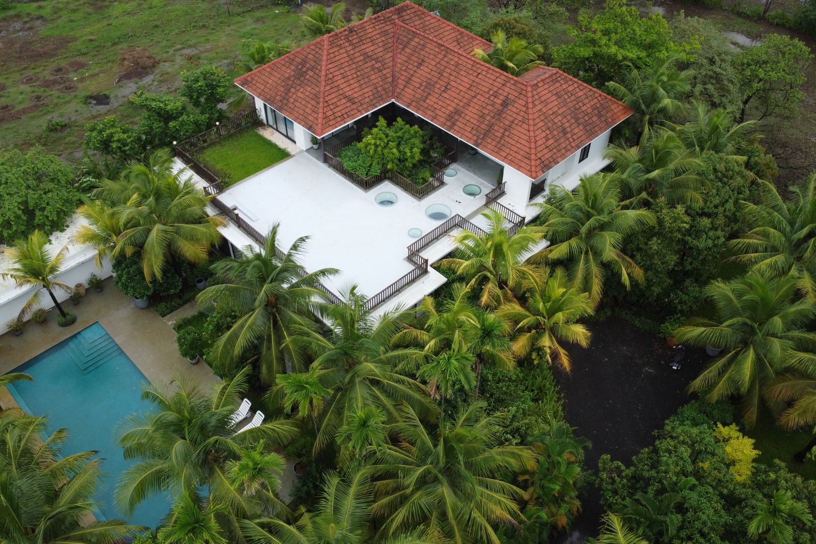 The Nature Villa Drone Top View
